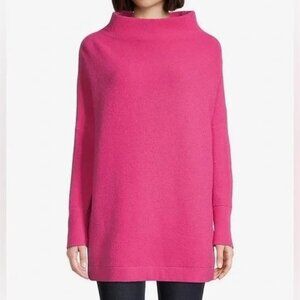 Free People Ottoman Mock Neck Slouchy Tunic Sweater Pink Size Small
